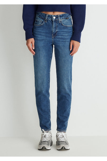 Cindy Classic Denim Shaded Dark Mavi Jeans 100277-87925 - MALLTURK