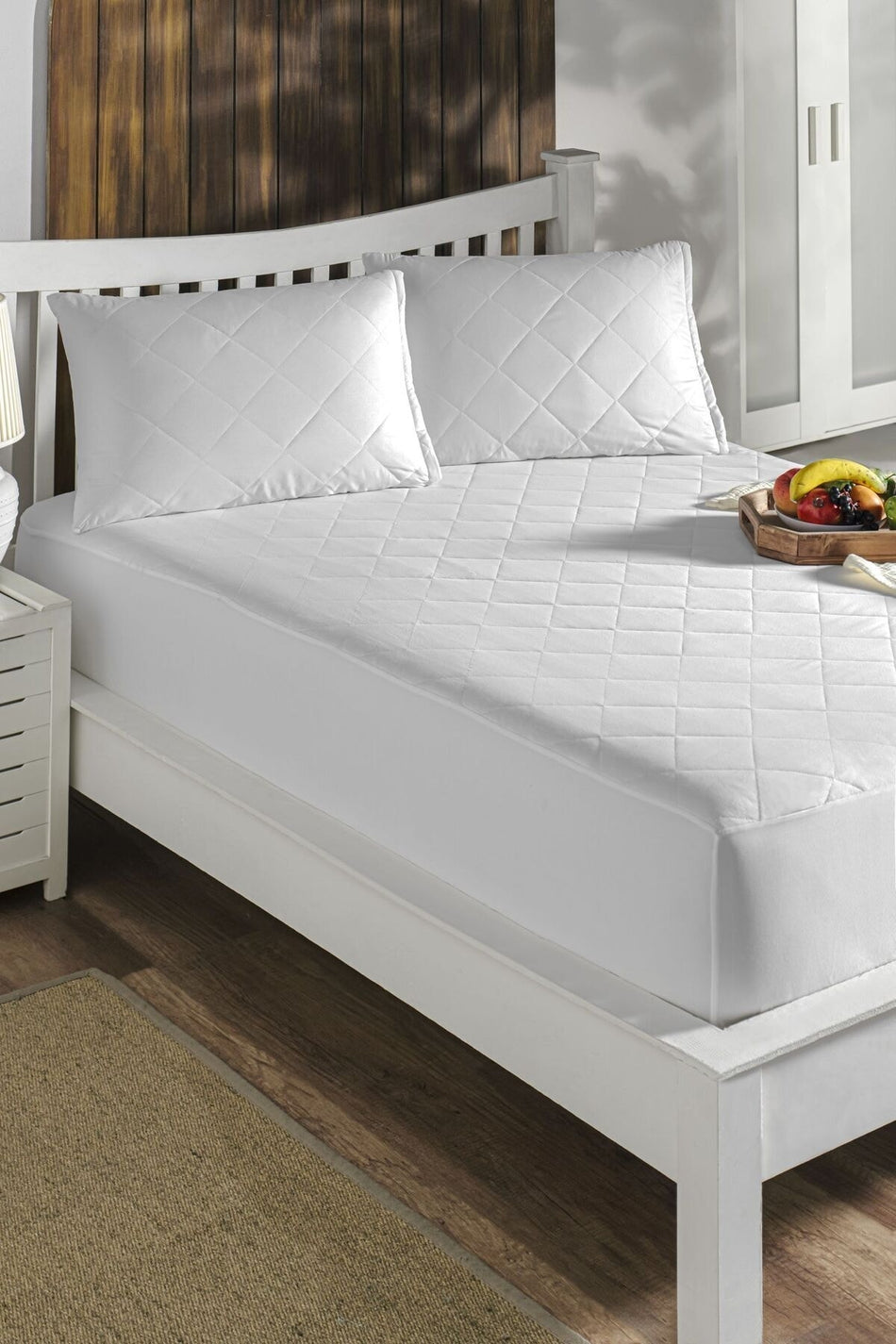 LIV CALISTA Microfiber Quilted Fitted Mattress Protector - MALLTURK