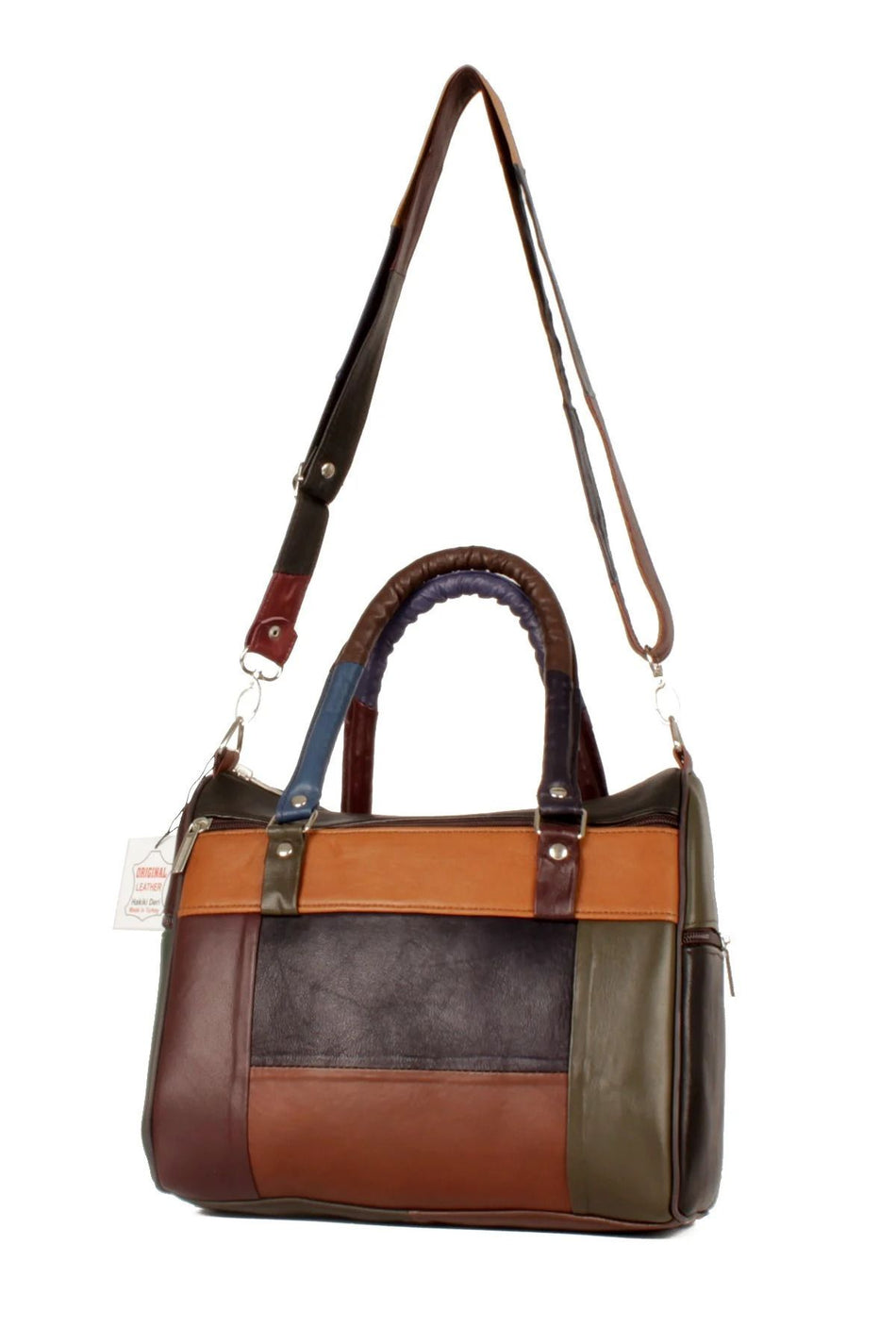 Fubileather Genuine Leather Shoulder Strap Mom Bag Multicolored