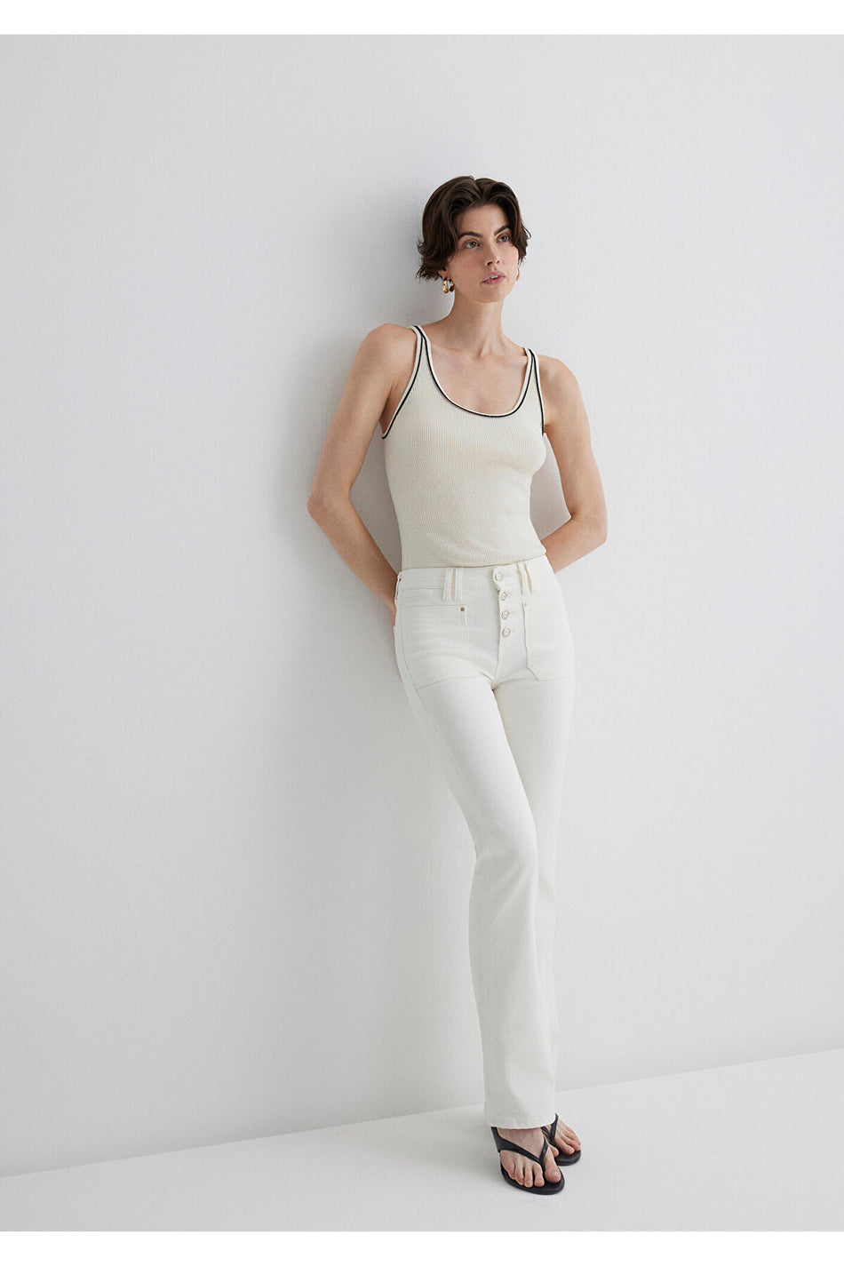 Mavi Sierra Gold Premium Off-White Jeans 1010578-89774 - MALLTURK