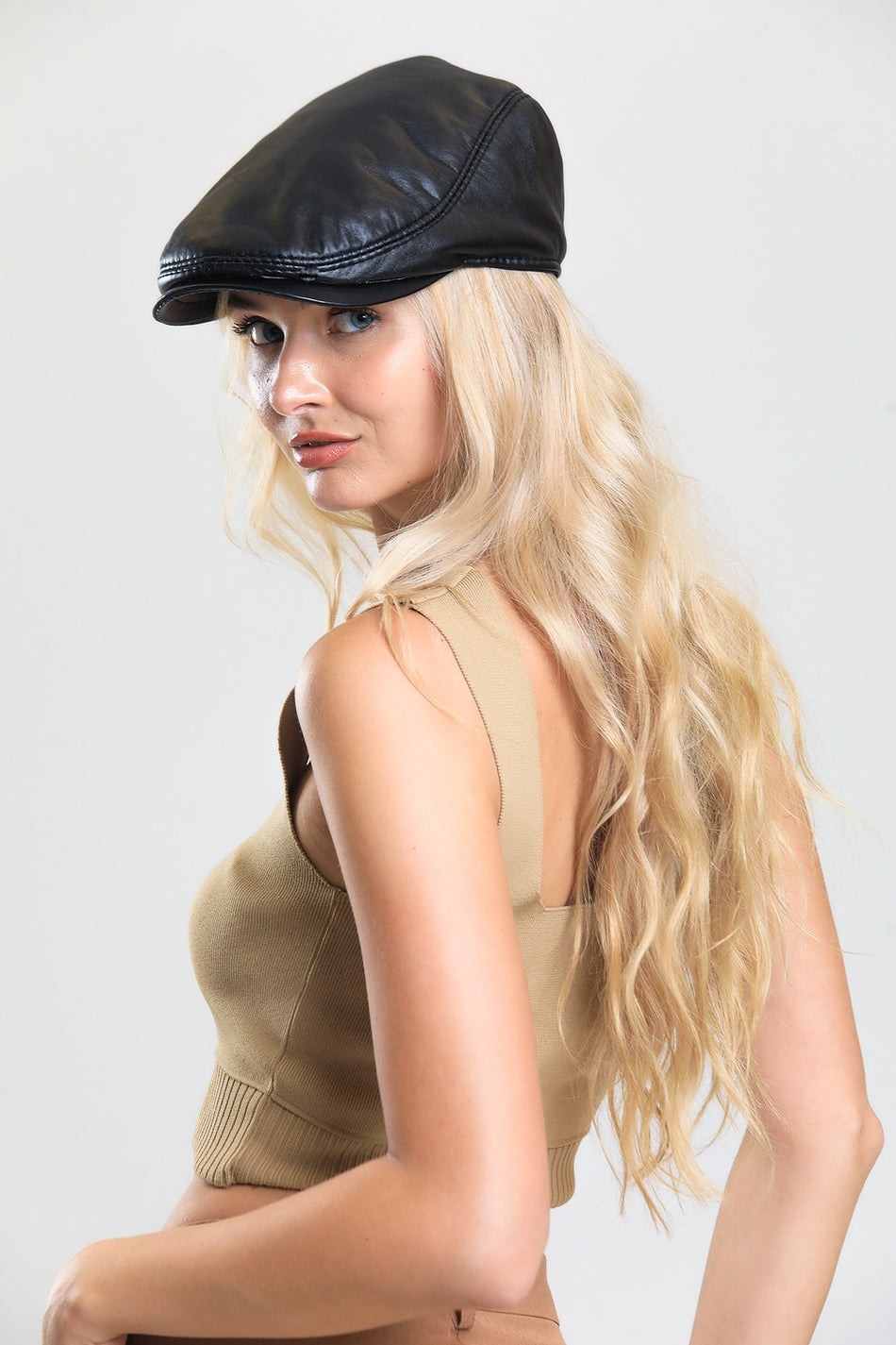 Fubileather Unisex Genuine Leather Baseball Cap