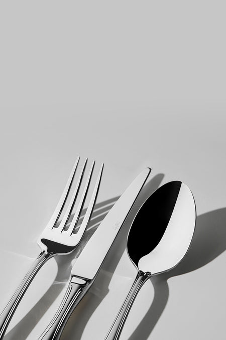 Nehir lalezar Satin 12 Place Setting 84 Piece deri Boxed Flatware Set - MALLTURK