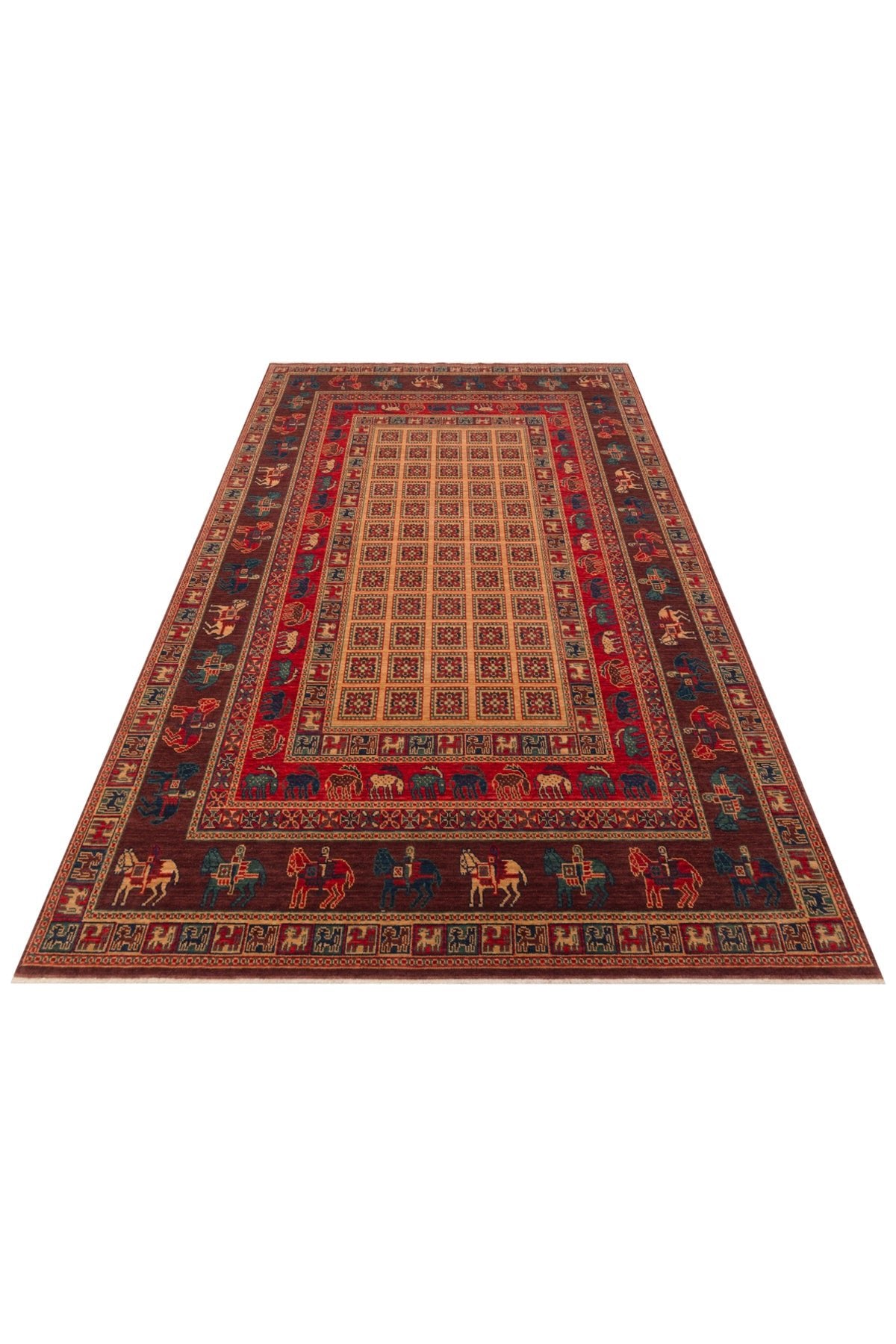 Kalesta Rug Rustik 08 Violet Natural Wool with Special Looms Hand-Woven Techniques with Produced Living Room Rug - MALLTURK