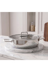 Aryildiz Colombus Handle Glass Lid Shallow Pot
