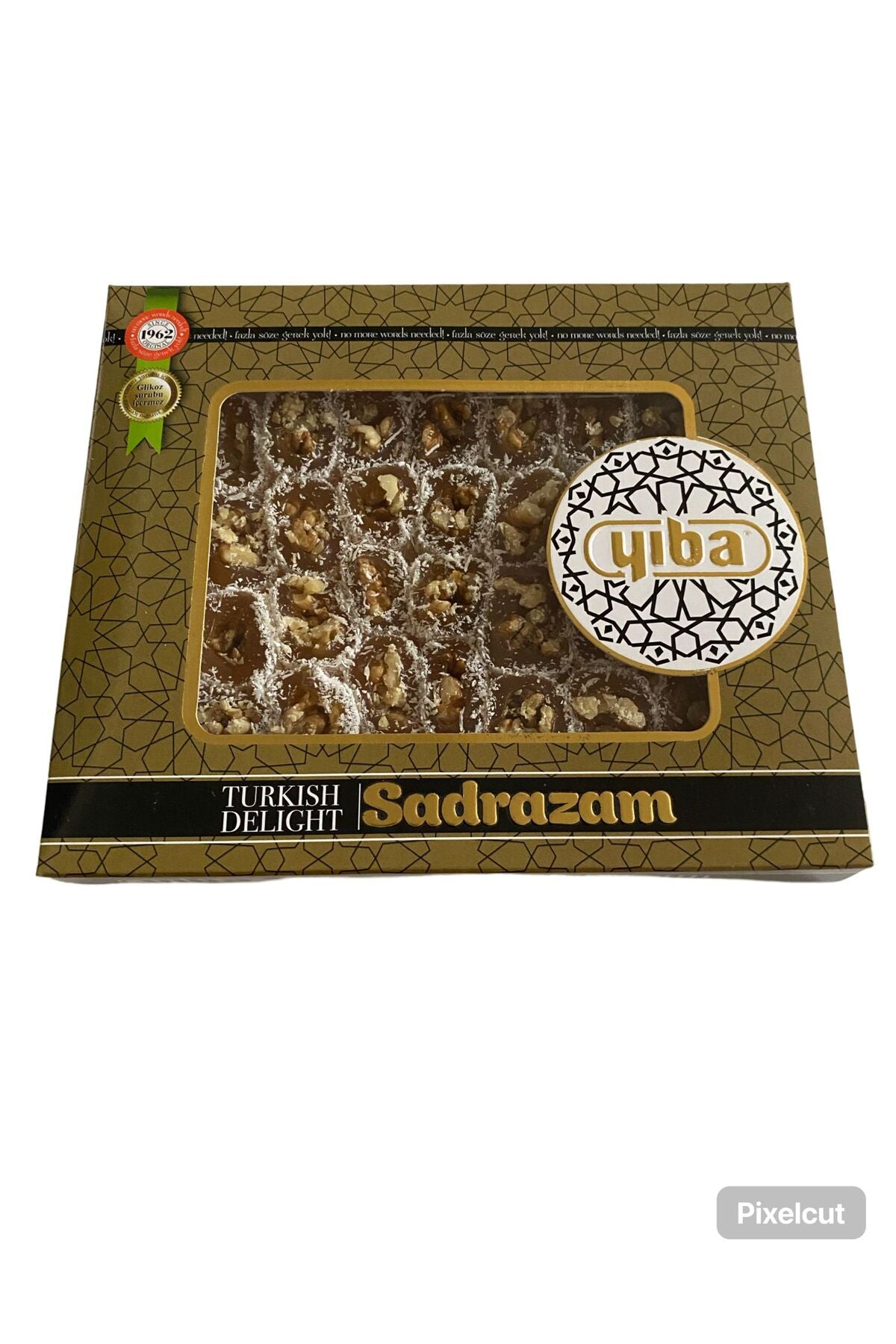 YIBA Walnut Grand Vizier Style Turkish Delight Cut 350 g - MALLTURK
