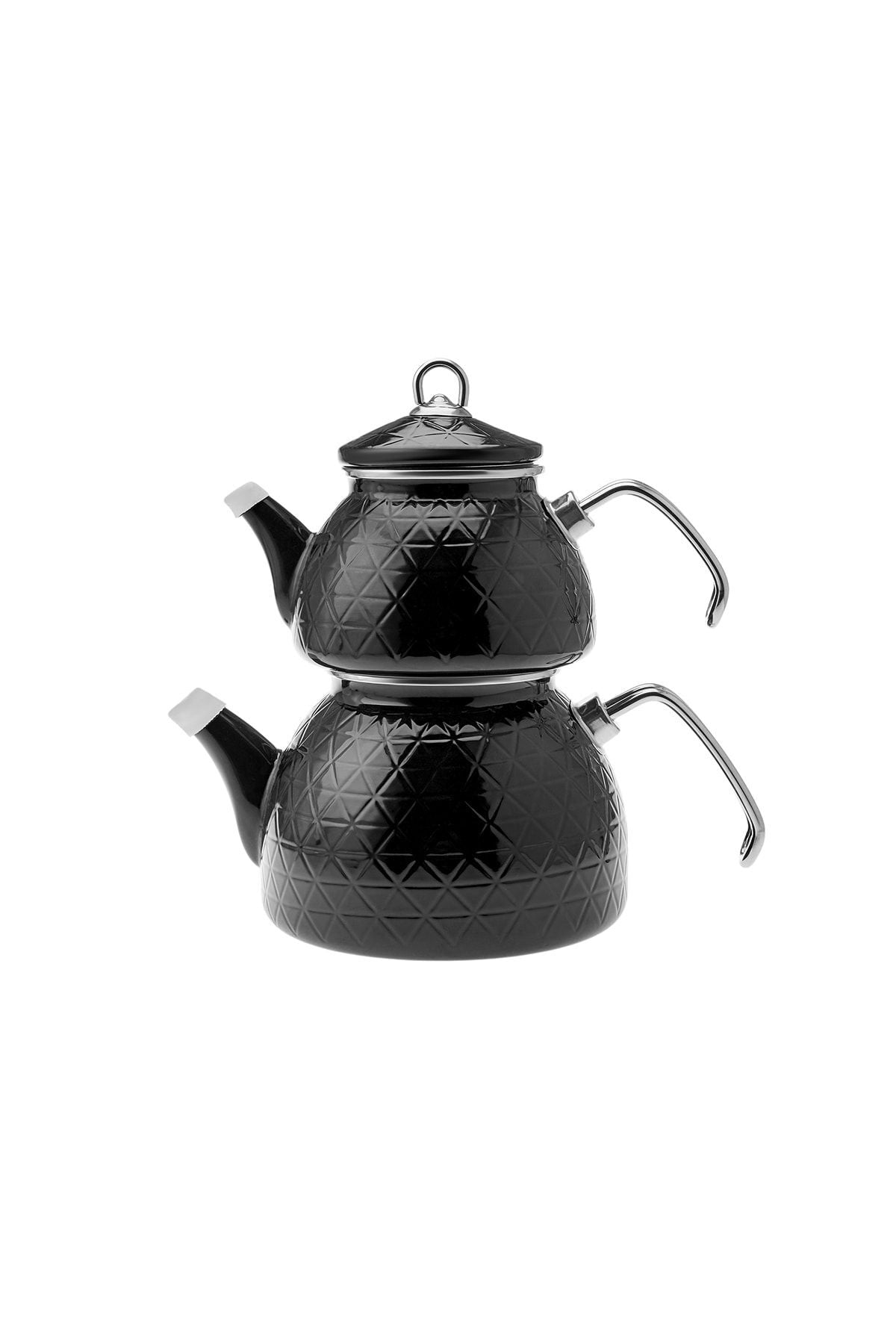 Karaca Crystal Black Enamel Midi Teapot Set - MALLTURK