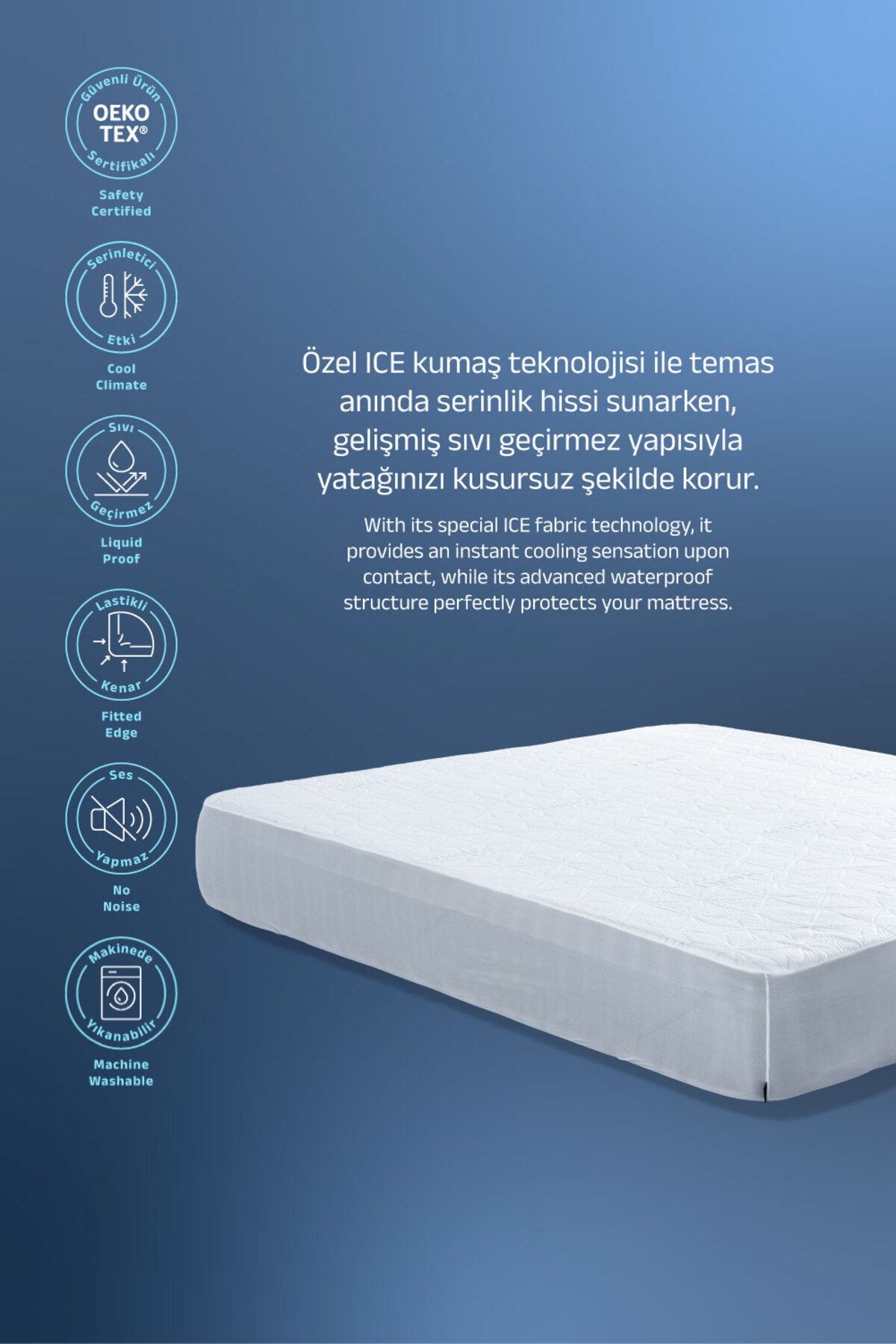 VISCOTEX Cool Premium Waterproof Fitted Mattress Protector - MALLTURK