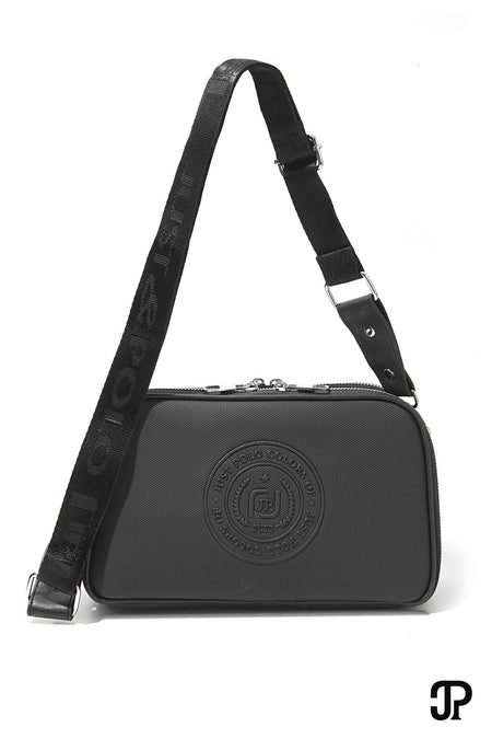 Just Polo Original Women's New Season 5-Compartment Luxury Soft Leather Adjustable Crossbody Shoulder Bag Black - MALLTURK