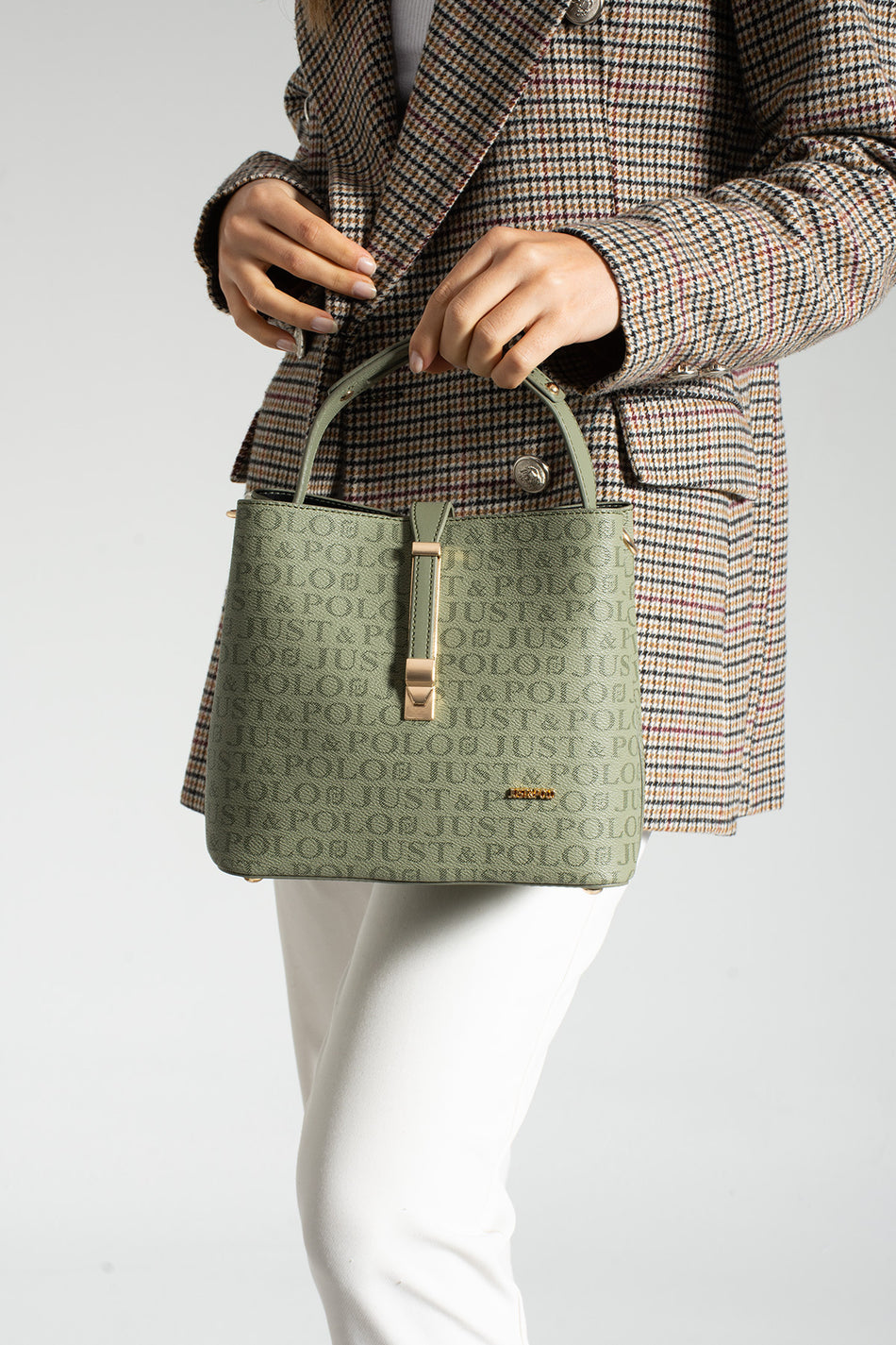 Just Polo Women's Hand and Shoulder Bag 2055 Green - MALLTURK