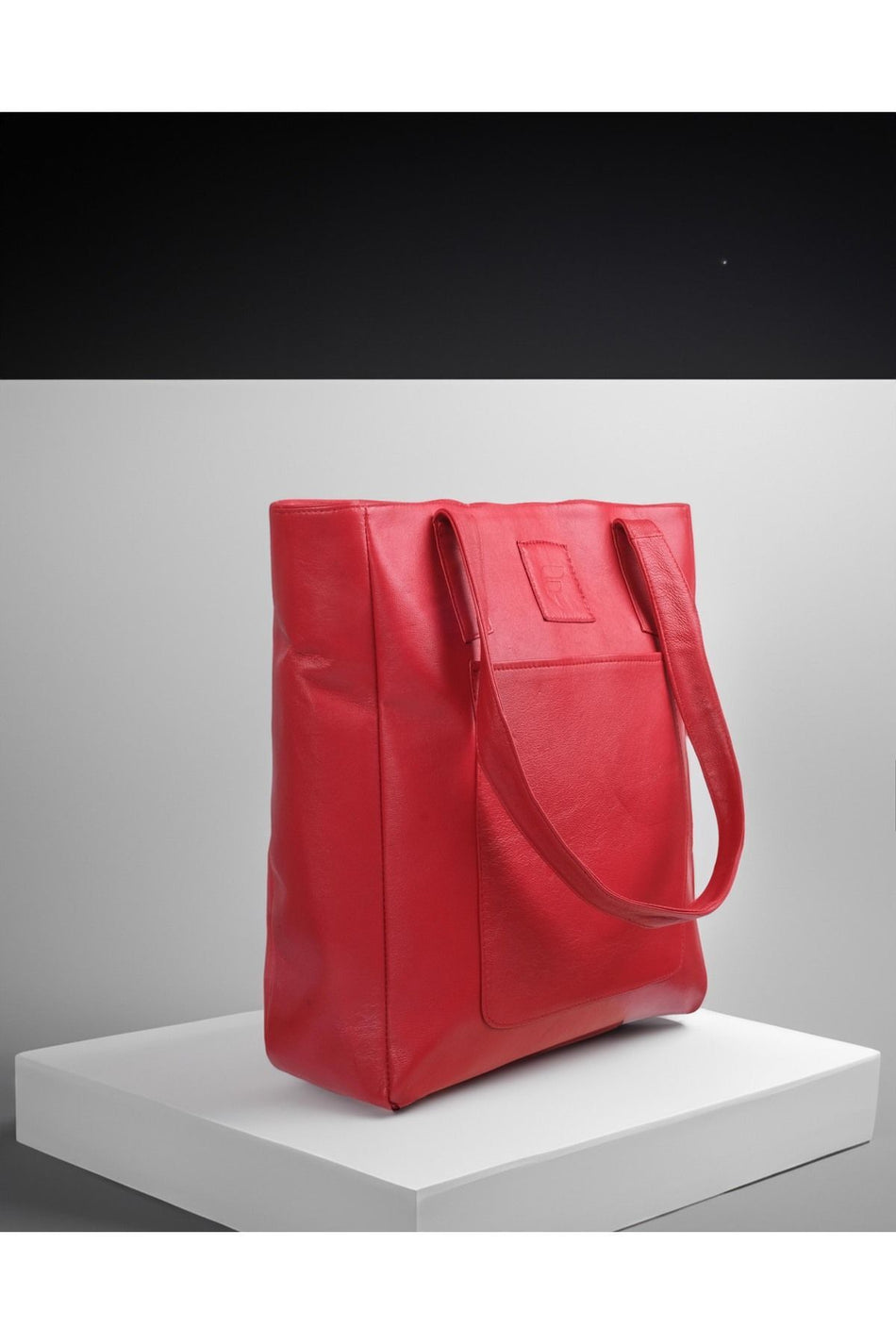 Fubileather Genuine Leather Red TOTE Shoulder and Arm Bag