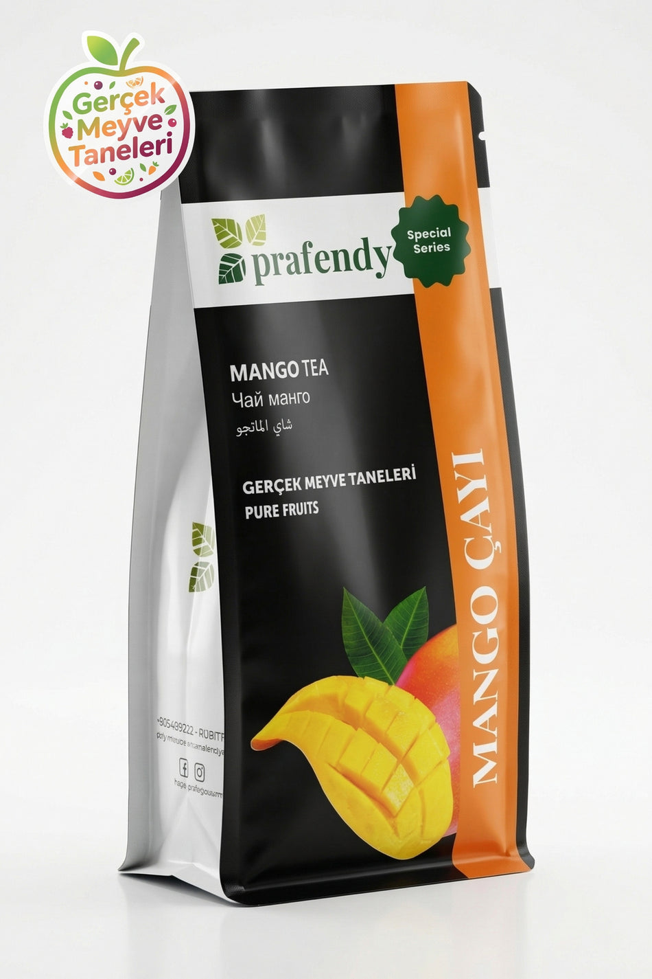 Herbata mango Prafendy 250 g – z prawdziwymi kawałkami owoców