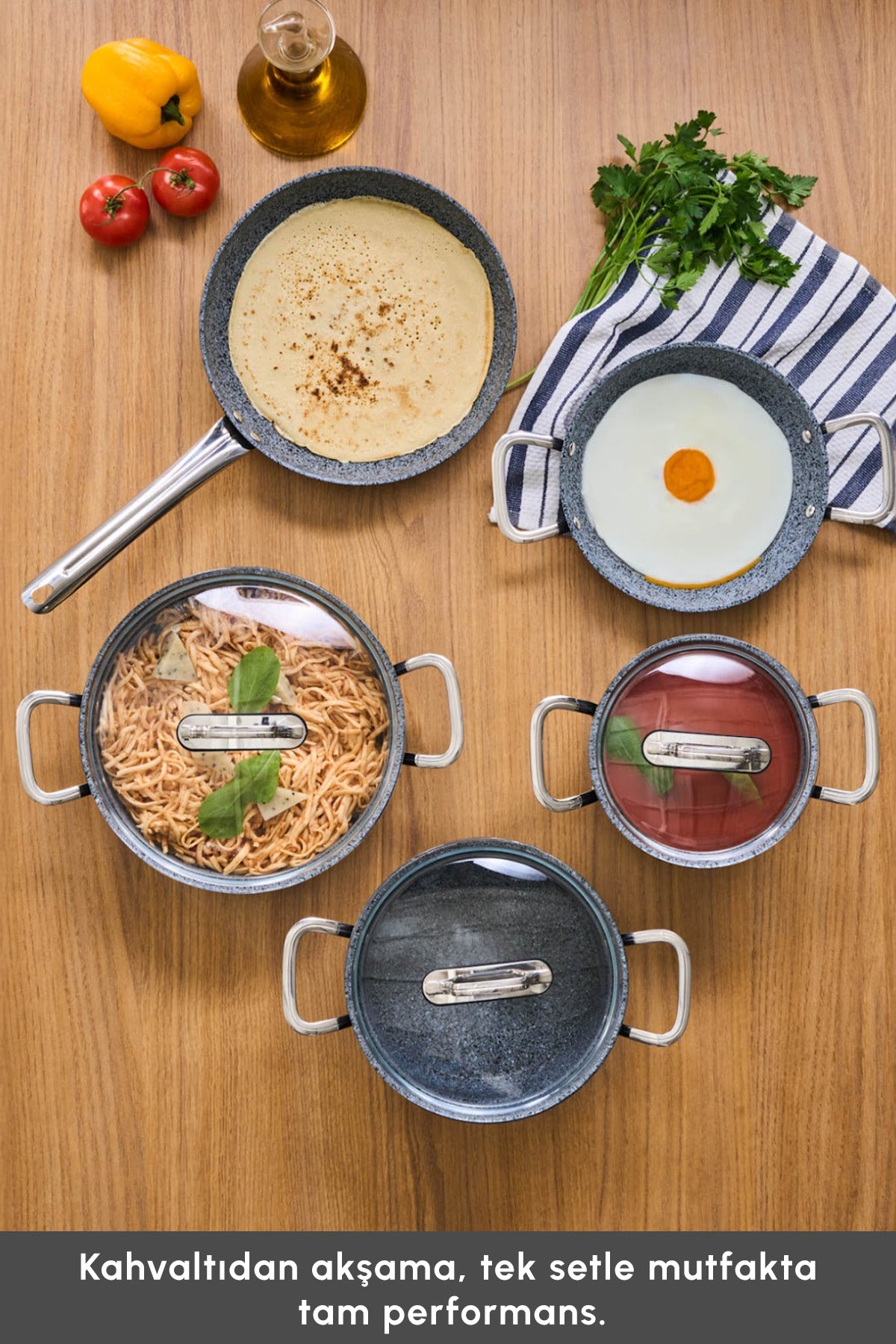 Karaca Biogranit Monet 8 Piece Cookware Set