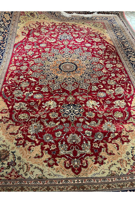 RD RAMAZAN DAG Hand Rug Art Hand-Woven Kayseri Kocer Weave Collector Piece Size 370x260 - MALLTURK