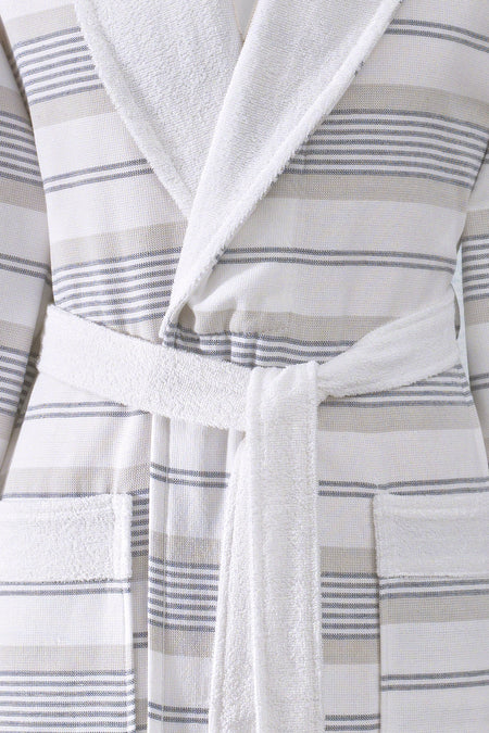 Ozdilek Carol Shawl Collar Peshtemal Bathrobe - MALLTURK