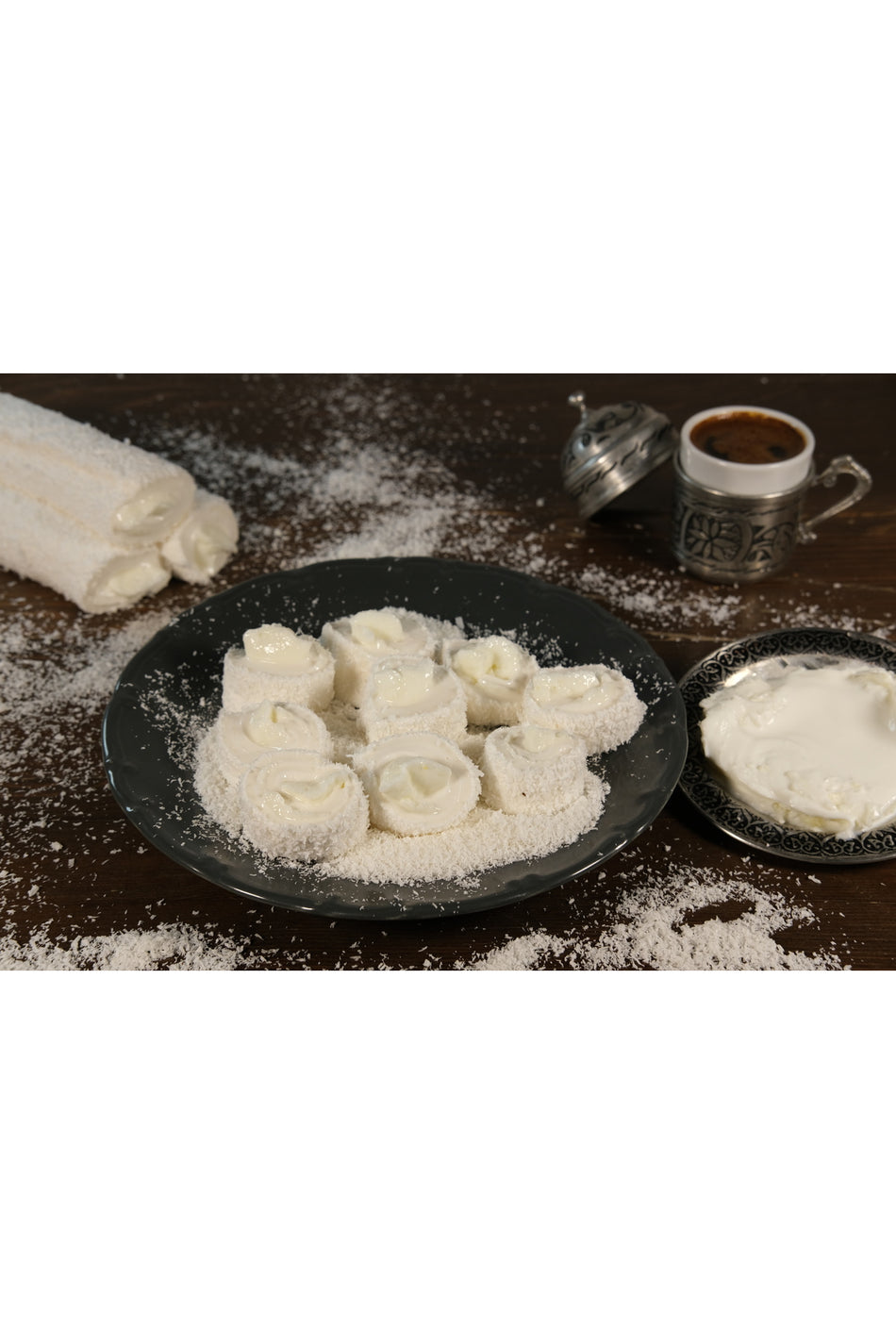 ALTINYAYLA Turkish Delight Sultan Style manda Cream Flavored Turkish Delight 1kg - MALLTURK