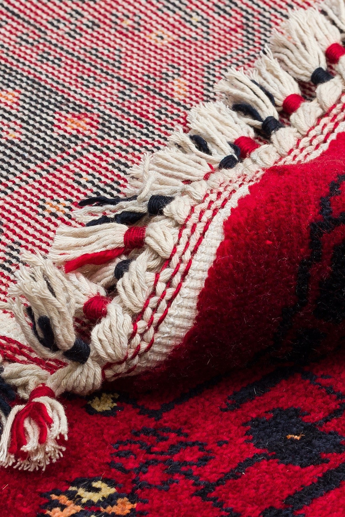 Cool Hali Beyoglu Red Vintage Authentic Round Rug Tencel Natural Yarn Handwoven Circle Home Room Living Room Rug - MALLTURK