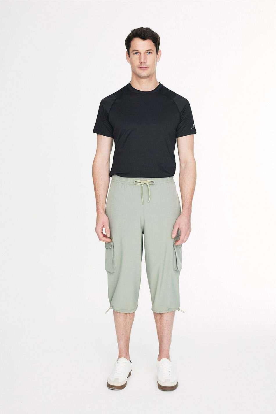 Hasema Cargo Pocket Green Men's Capri Pants 6018
