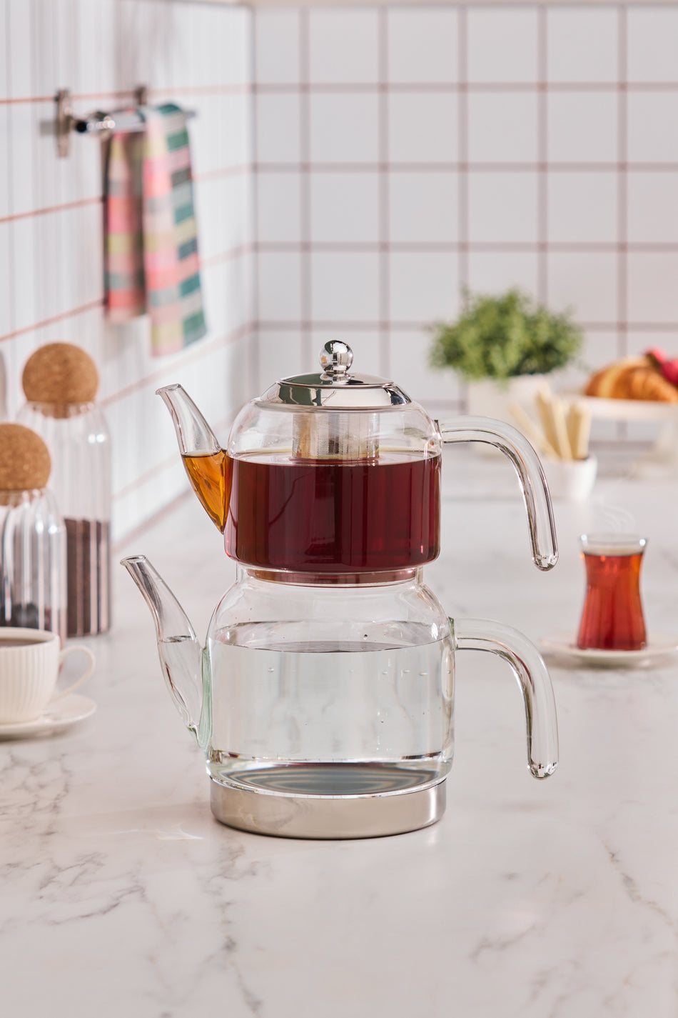 Karaca Panora induction Base Glass Maxi Teapot Set - MALLTURK