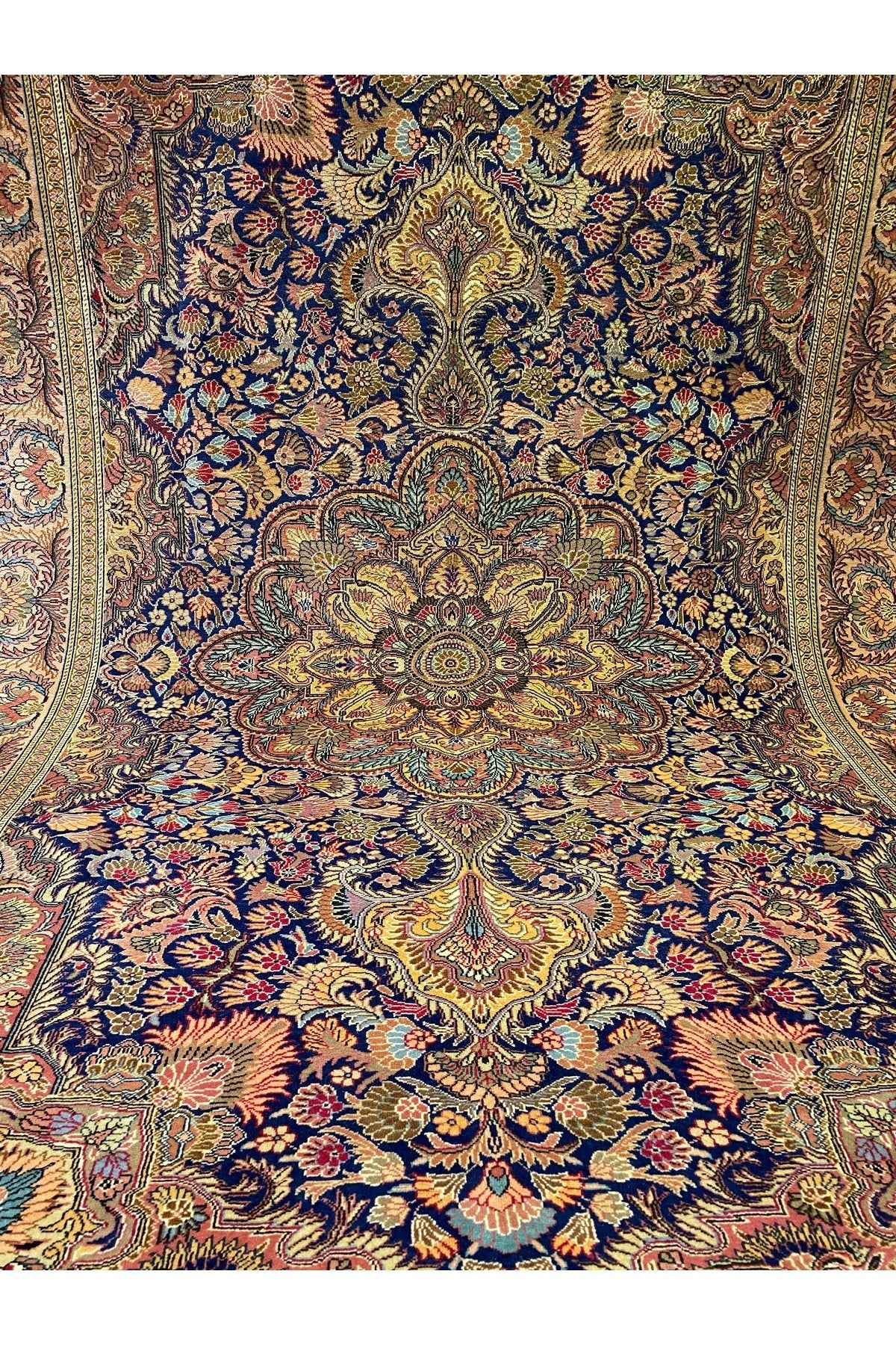 RD RAMAZAN DAG Hand Rug Art Hand-Woven Kayseri Hacilar Weave Premium Quality Cotton Fringe with Wool Weave Size 300x200 - MALLTURK