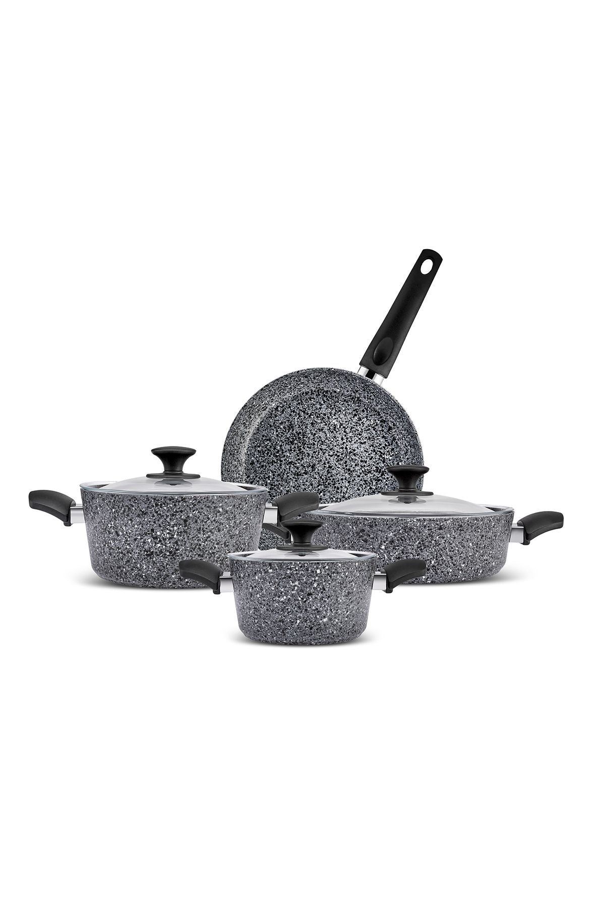 Karaca Biogranit Grey Rock 7 Piece Cookware Set - MALLTURK