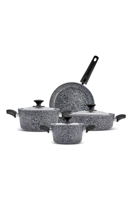 Karaca Biogranit Grey Rock 7 Piece Cookware Set - MALLTURK