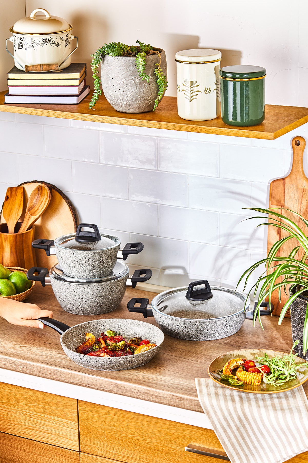 Emsan Bright 7 Piece Cookware Set