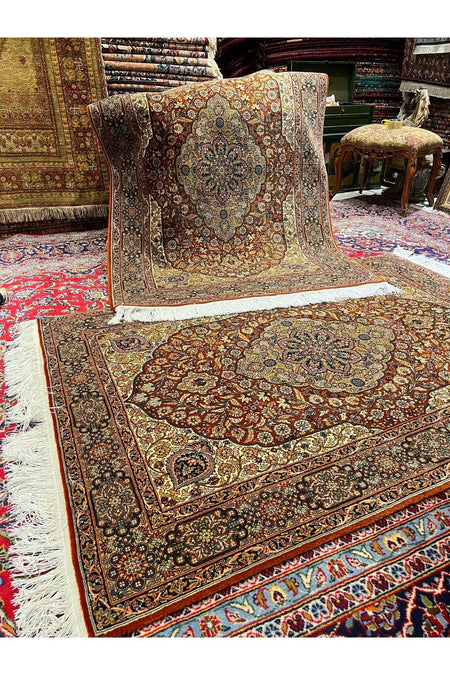 RD RAMAZAN DAG Hand Rug Art Hand-Woven Duruder Hereke Rug Size 180x130 - MALLTURK