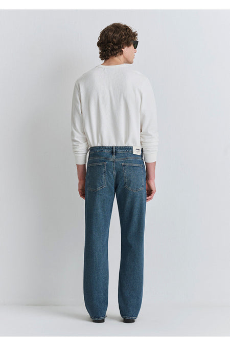 Marlon Classic Denim Foggy Jeans in Mavi 0019166-87850 - MALLTURK