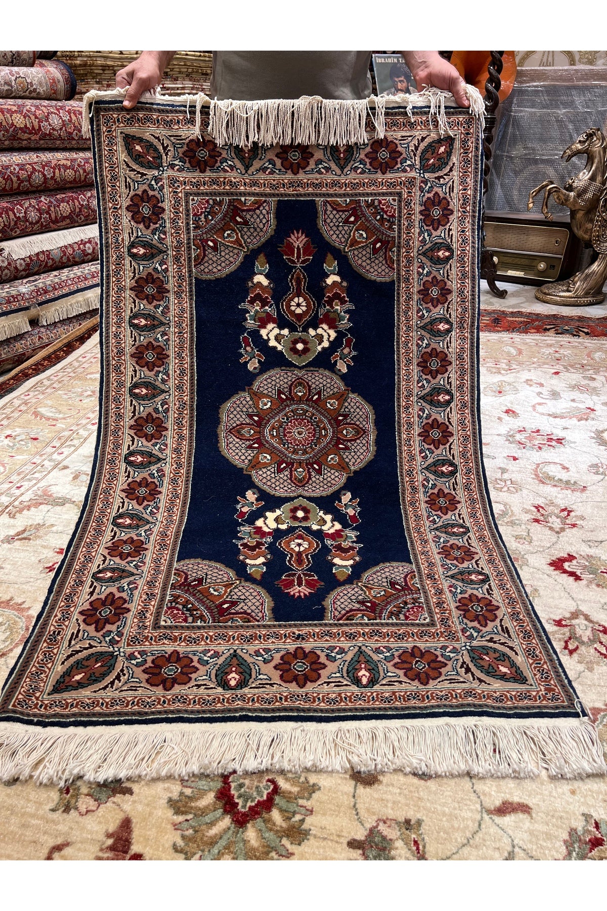 RD RAMAZAN DAG Hand Rug Art Hand-Woven Kayseri hacilar Weave Premium Quality Cotton Base Wool Weave Natural Dye Size 150x90 - MALLTURK