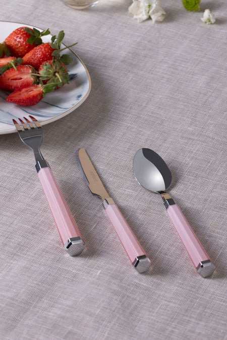 Karaca freya 18 Piece 6 Place Setting yemek Flatware Set pembe - MALLTURK