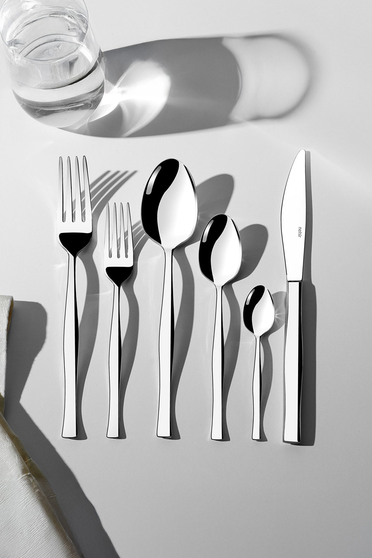Nehir zarif Plain 12 Place Setting 72 Piece Boxed Flatware Set - MALLTURK