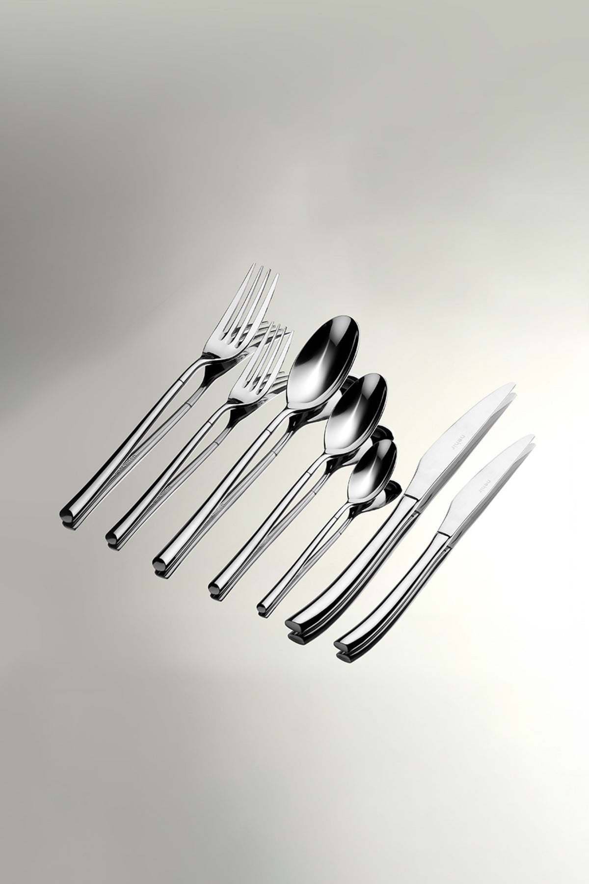 Nehir elegance Plain 12 Place Setting 84 Piece Boxed Flatware Set - MALLTURK
