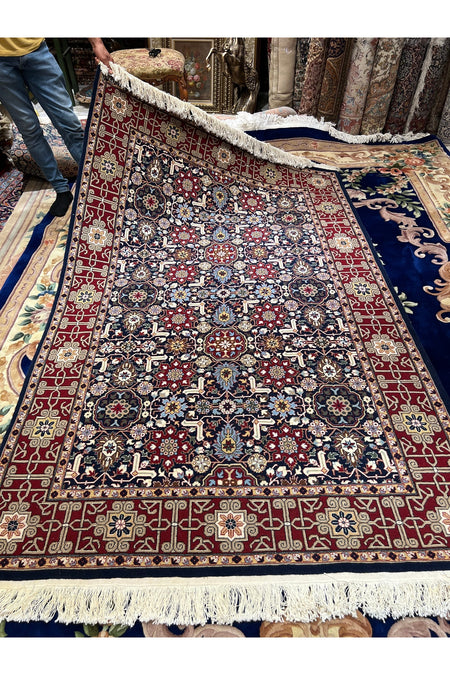 RD RAMAZAN DAG Hand Rug Art Hand-Woven Hereke Rug Signed 100.Anniversary Series Kafkas Design Sumerbank Weave Size 233x150 - MALLTURK