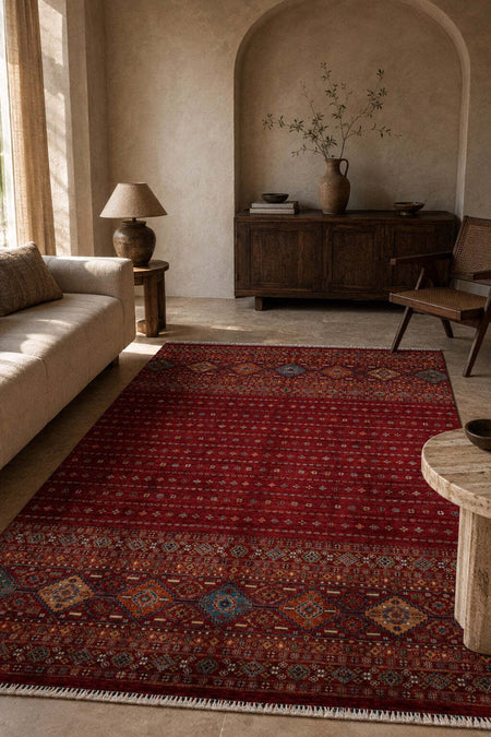 Naar Rug SHB Afgan Orjin Hand-Woven Wool Rug 206x310 - MALLTURK