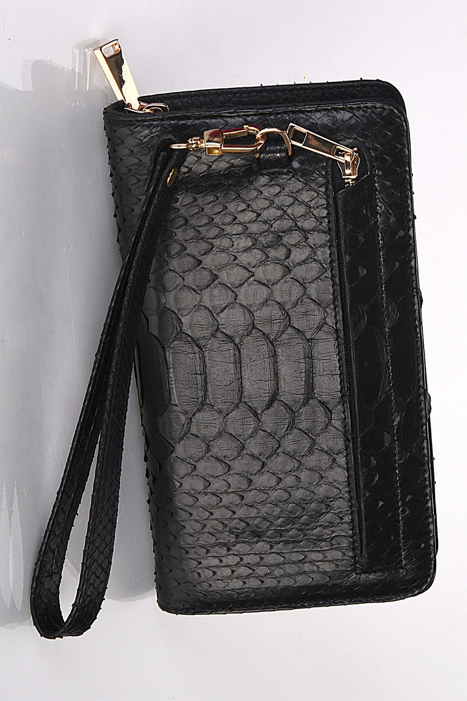 Fubileather Genuine Leather Single Zipper Phone Wallet Handbag
