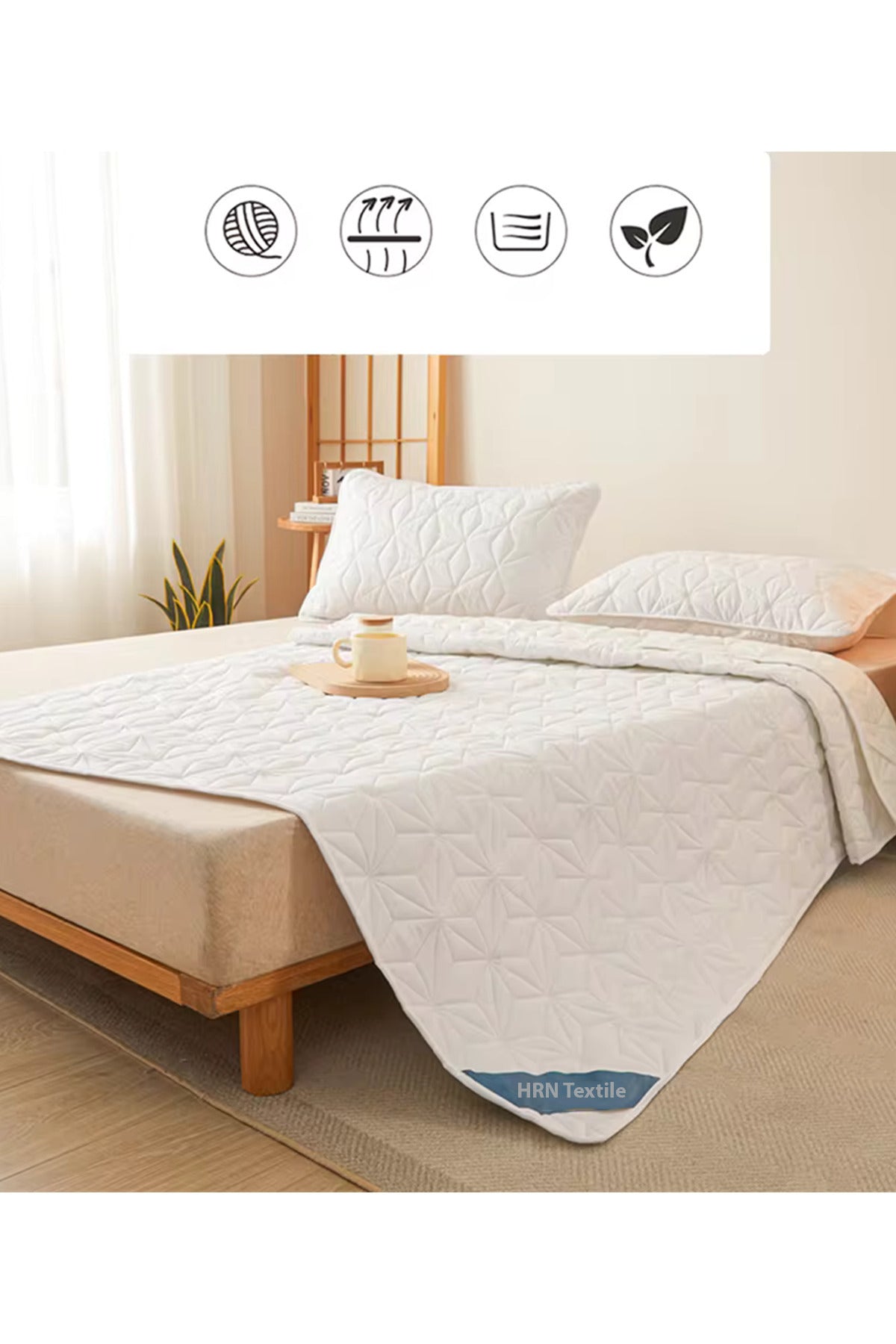 HRN Textile Waterproof Cotton Quilted Fitted Baby & Kids Mattress Protector - MALLTURK