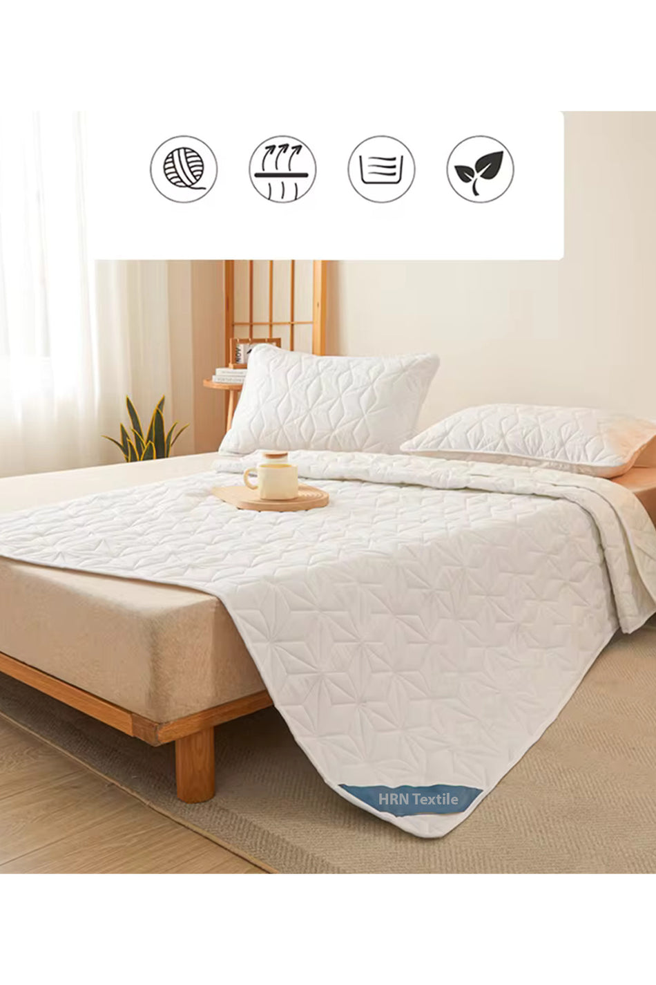 HRN Textile Waterproof Cotton Quilted Fitted Baby & Kids Mattress Protector - MALLTURK