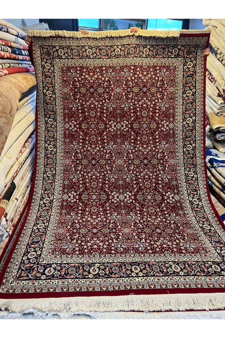 RD RAMAZAN DAG Hand Rug Art Hand-Woven Sumerbank Hereke Rug Signed Seven Mountains Flower Design Premium Quality Size 300x200 - MALLTURK