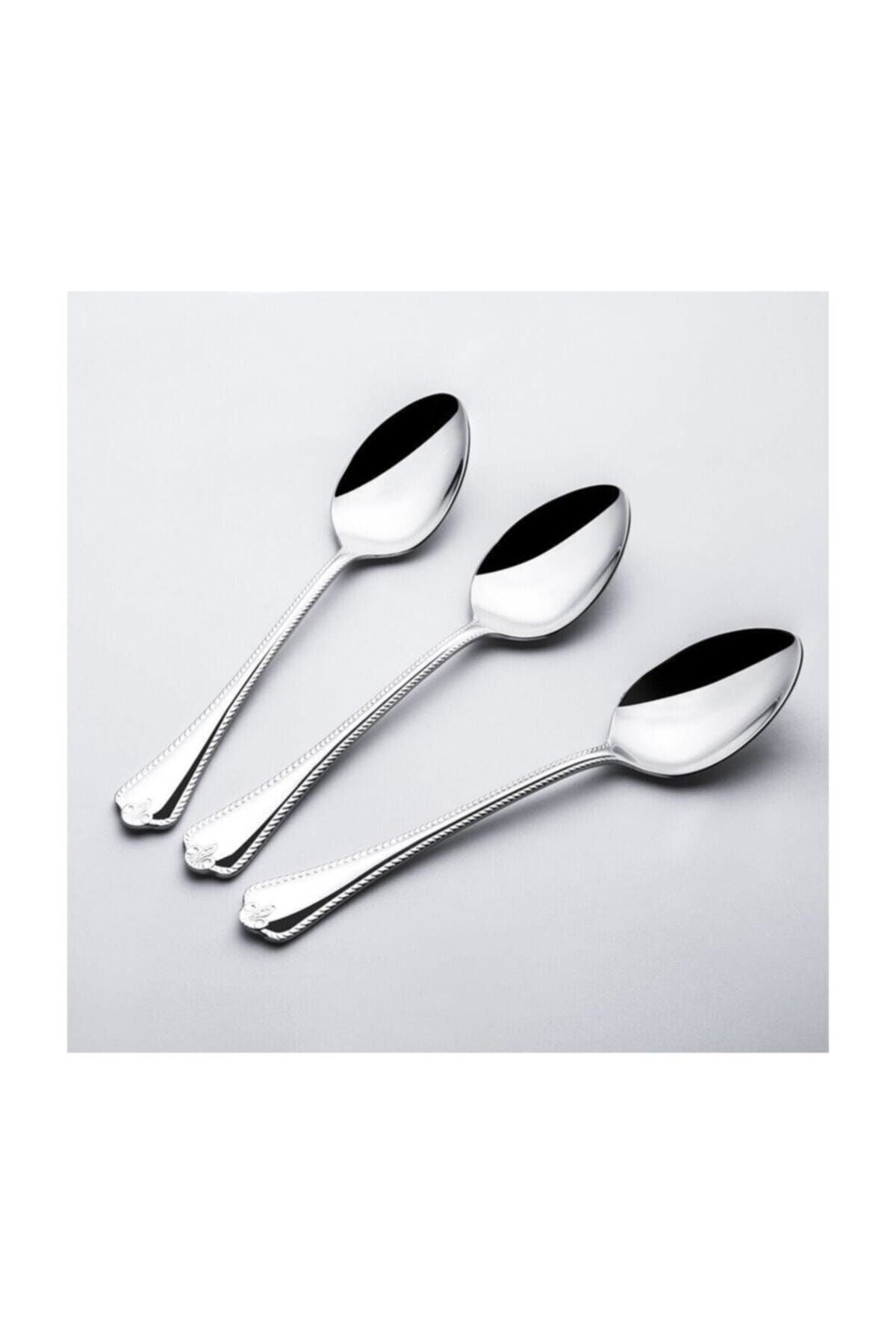 Nehir fulya 12 Piece Plain Dinner Spoon - MALLTURK