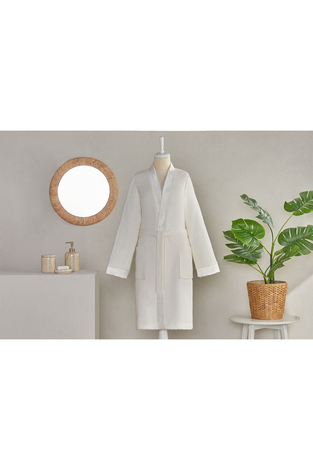 Ozdilek Floretta Basic Kimono Bathrobe - MALLTURK