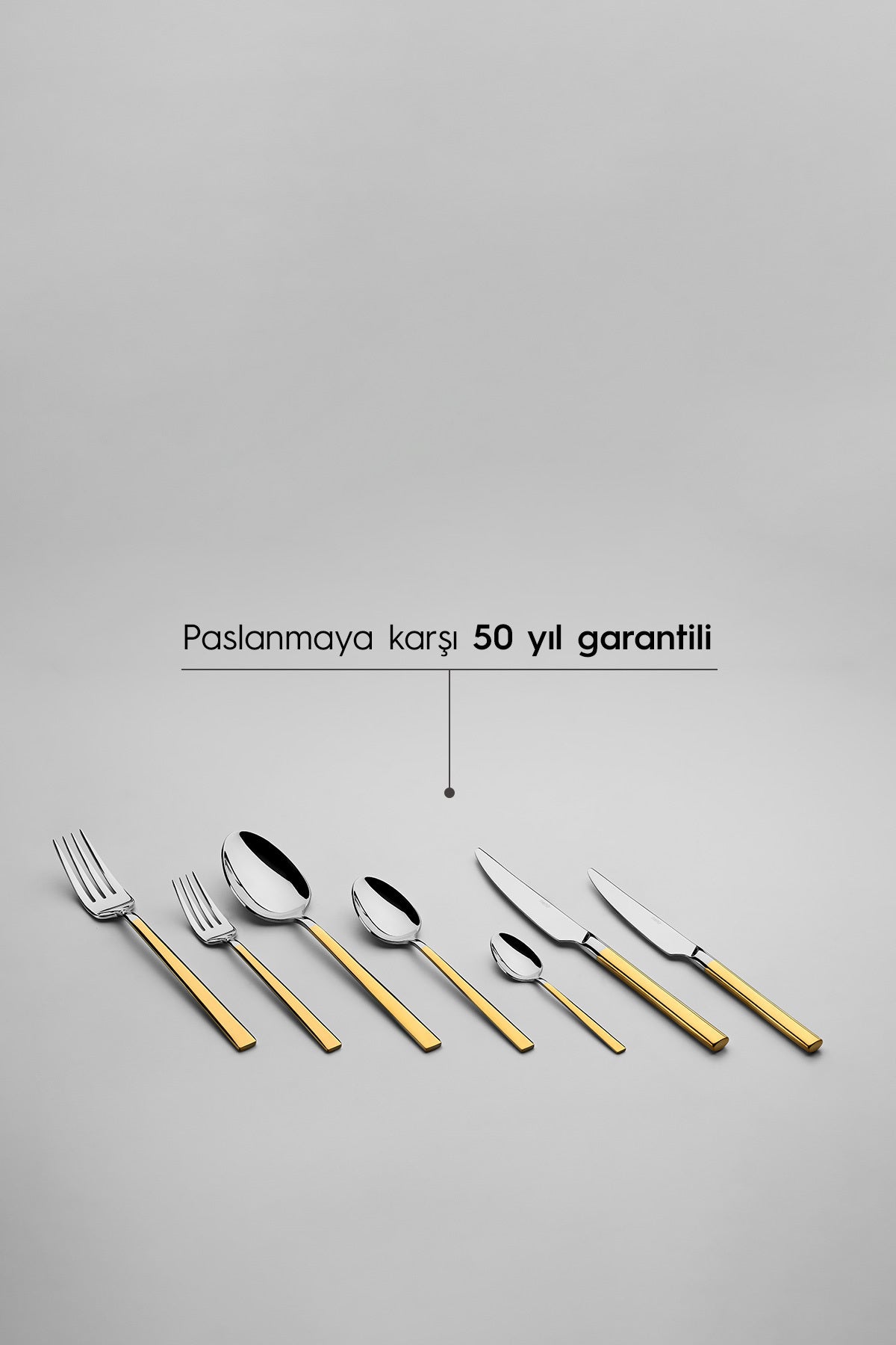Nehir dalyan altin Plain 12 Place Setting 89 Piece deri Boxed Flatware Set - MALLTURK