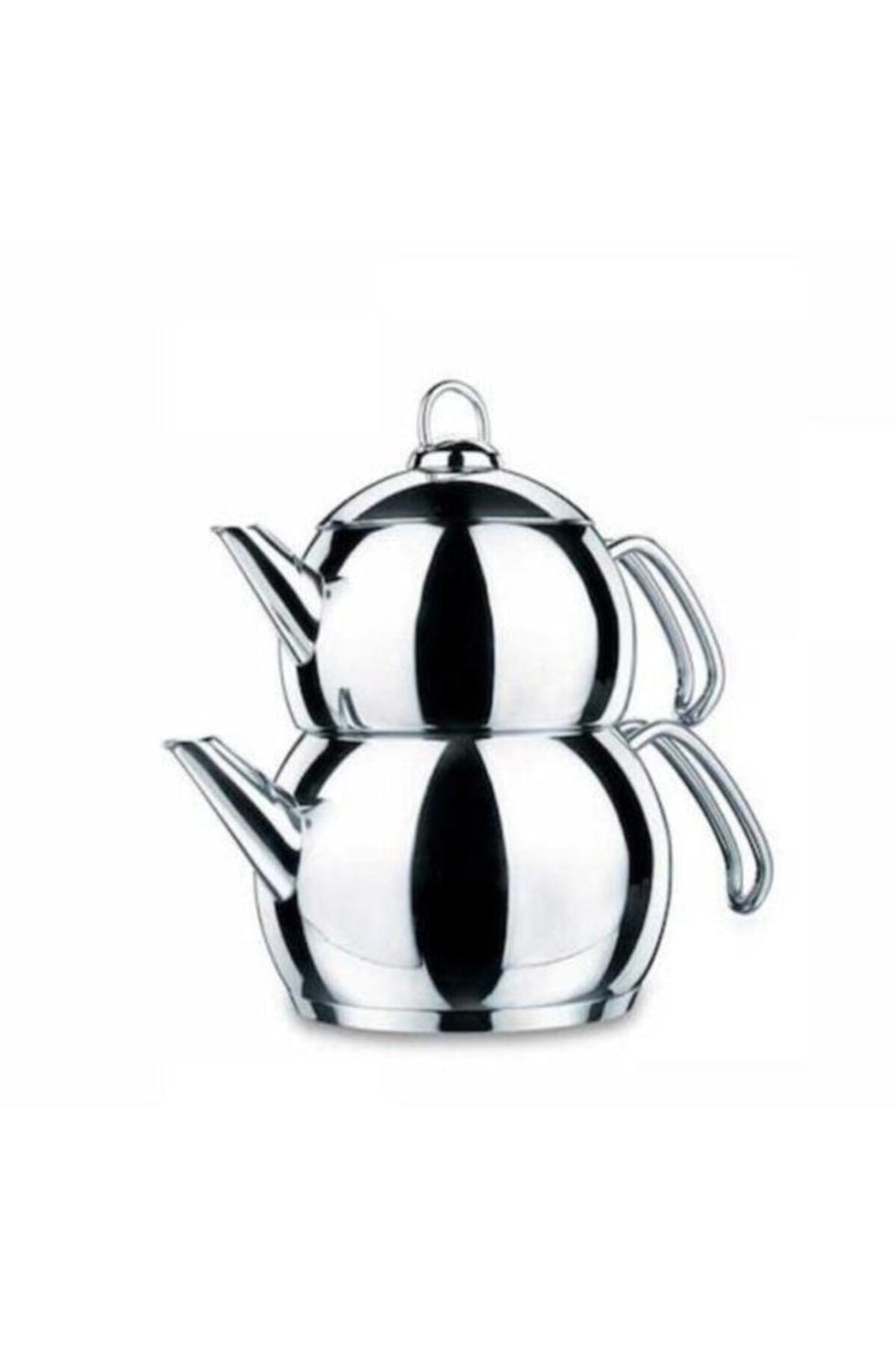 KORKMAZ Kor A104 Chubby Steel Teapot Set - MALLTURK