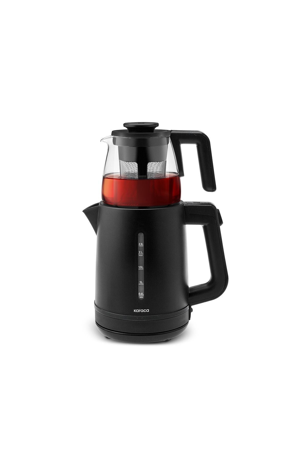 Karaca Tea Grande XL Tea Maker and Kettle Shiny Black - MALLTURK