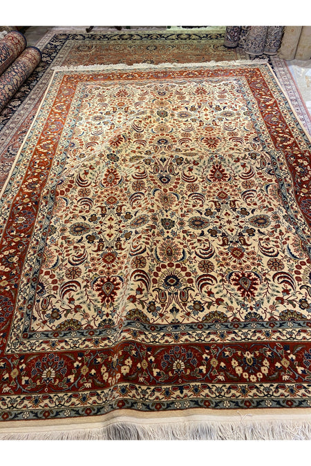 RD RAMAZAN DAG Hand Rug Art Hand-Woven Sumerbank Hereke Rug Cotton Base Wool Weave olup Natural Dye - MALLTURK