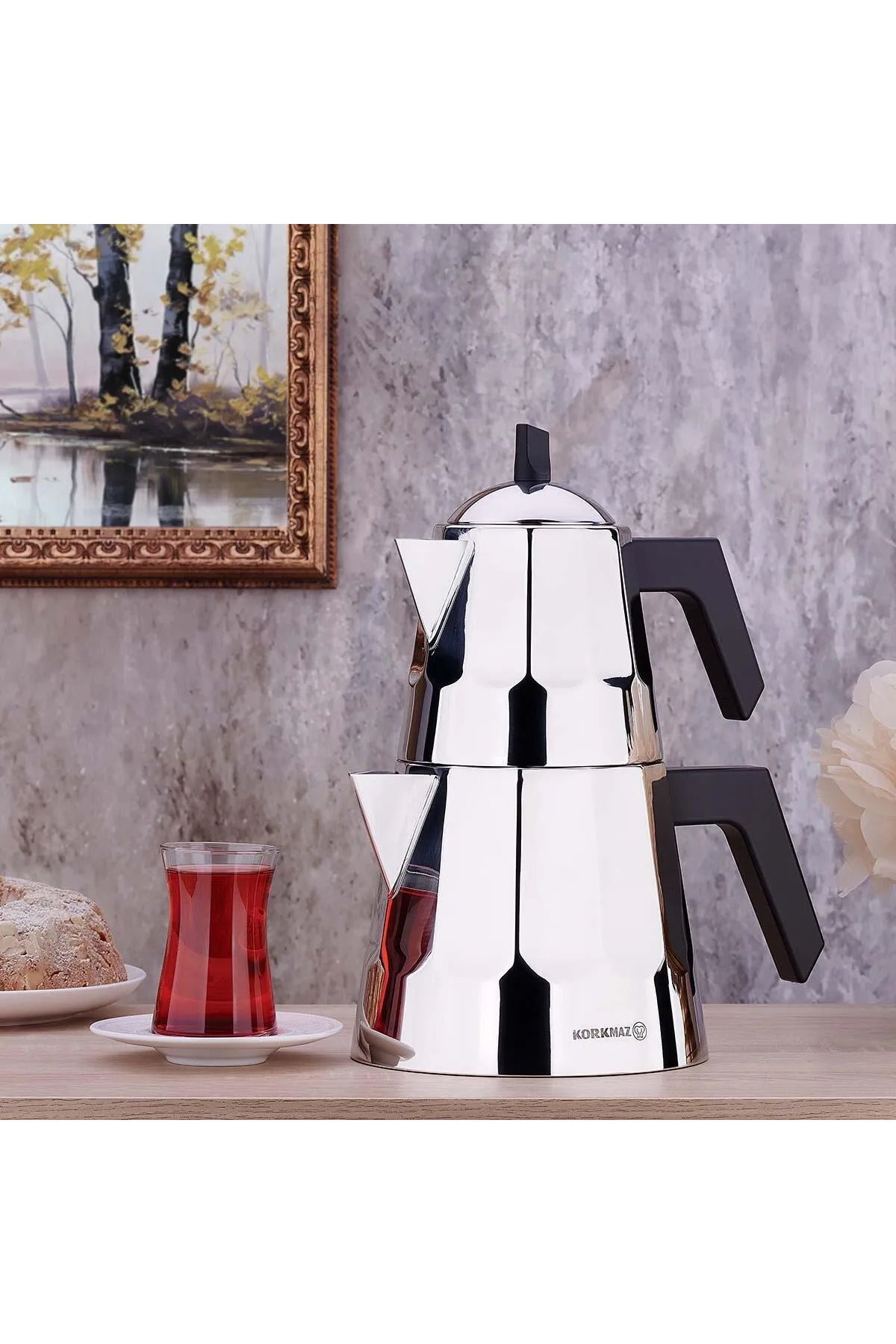 KORKMAZ Dia Teapot Set 2 lt A224 - MALLTURK