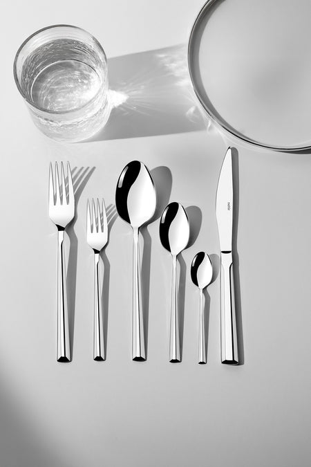 Nehir milano Plain 12 Place Setting 72 Piece Boxed Flatware Set - MALLTURK