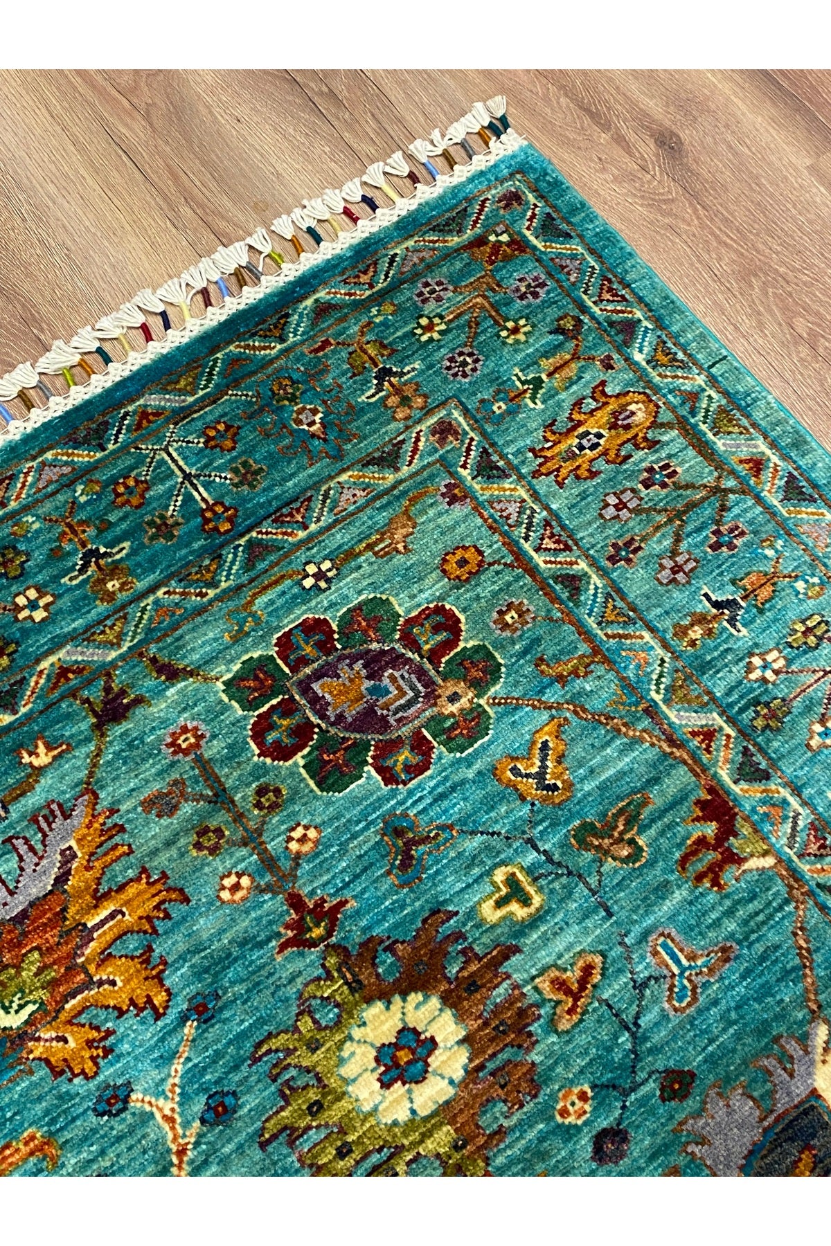 fethiyehalikilim Hand-Woven Afghan Sultani Rug %100 Wool %100 Hand-Woven Natural Decorative Rug Handcrafted Original Design