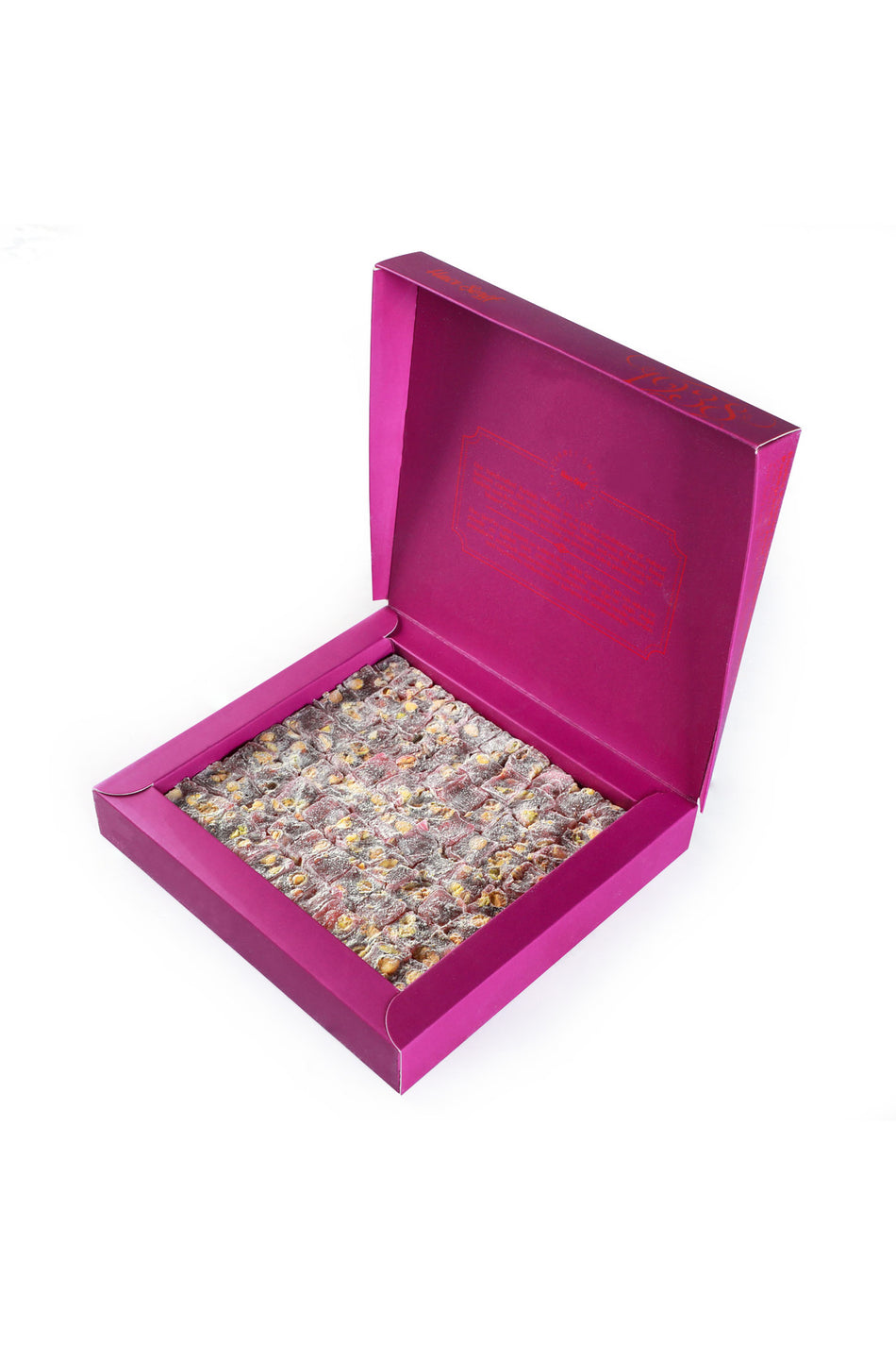 Haci serif Double Roasted Pistachio Pomegranate Flavored Turkish Delight 500 g Colorful kutu - MALLTURK