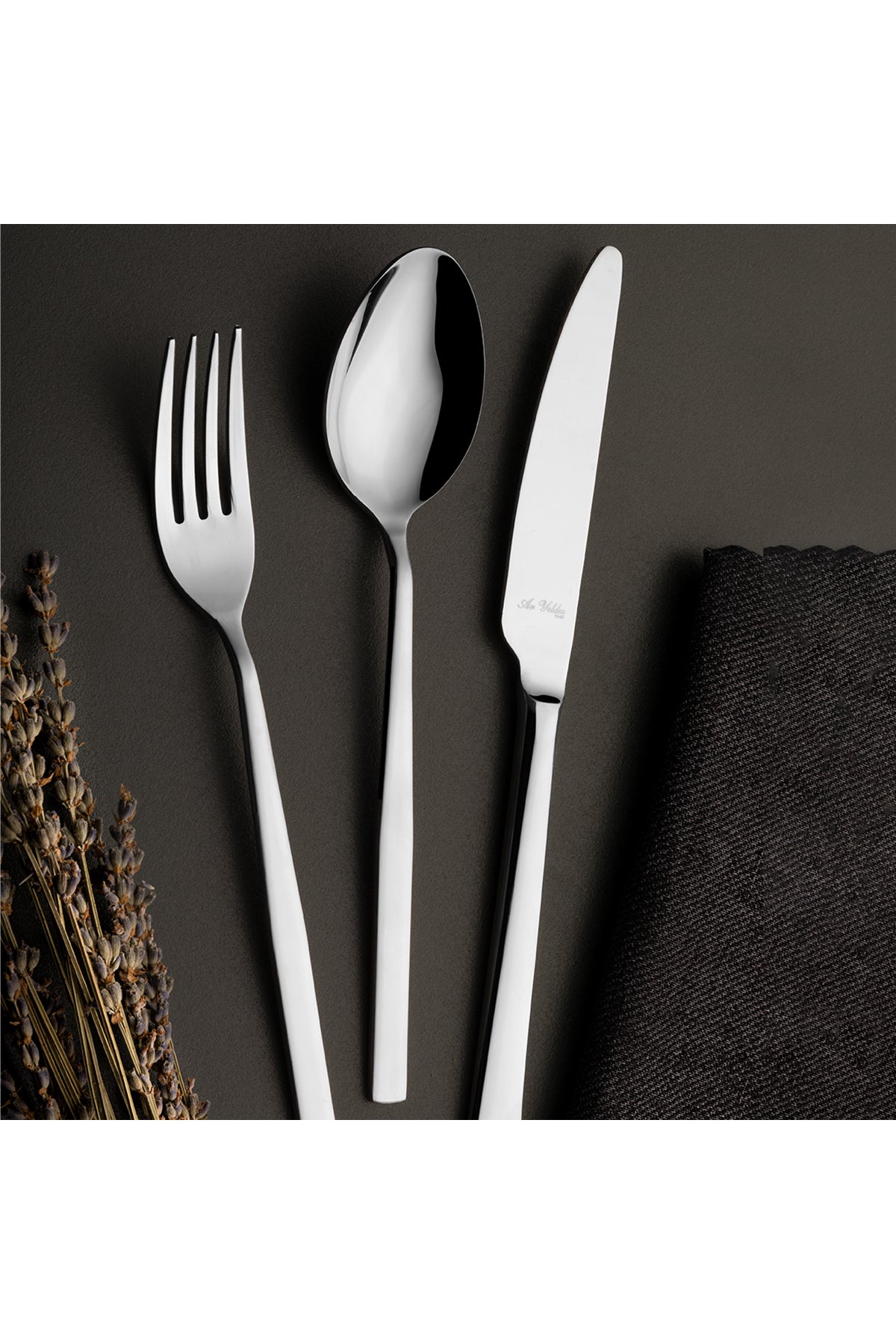 Aryildiz blanca Plain 24 Piece 6 Place Setting Flatware Set - MALLTURK
