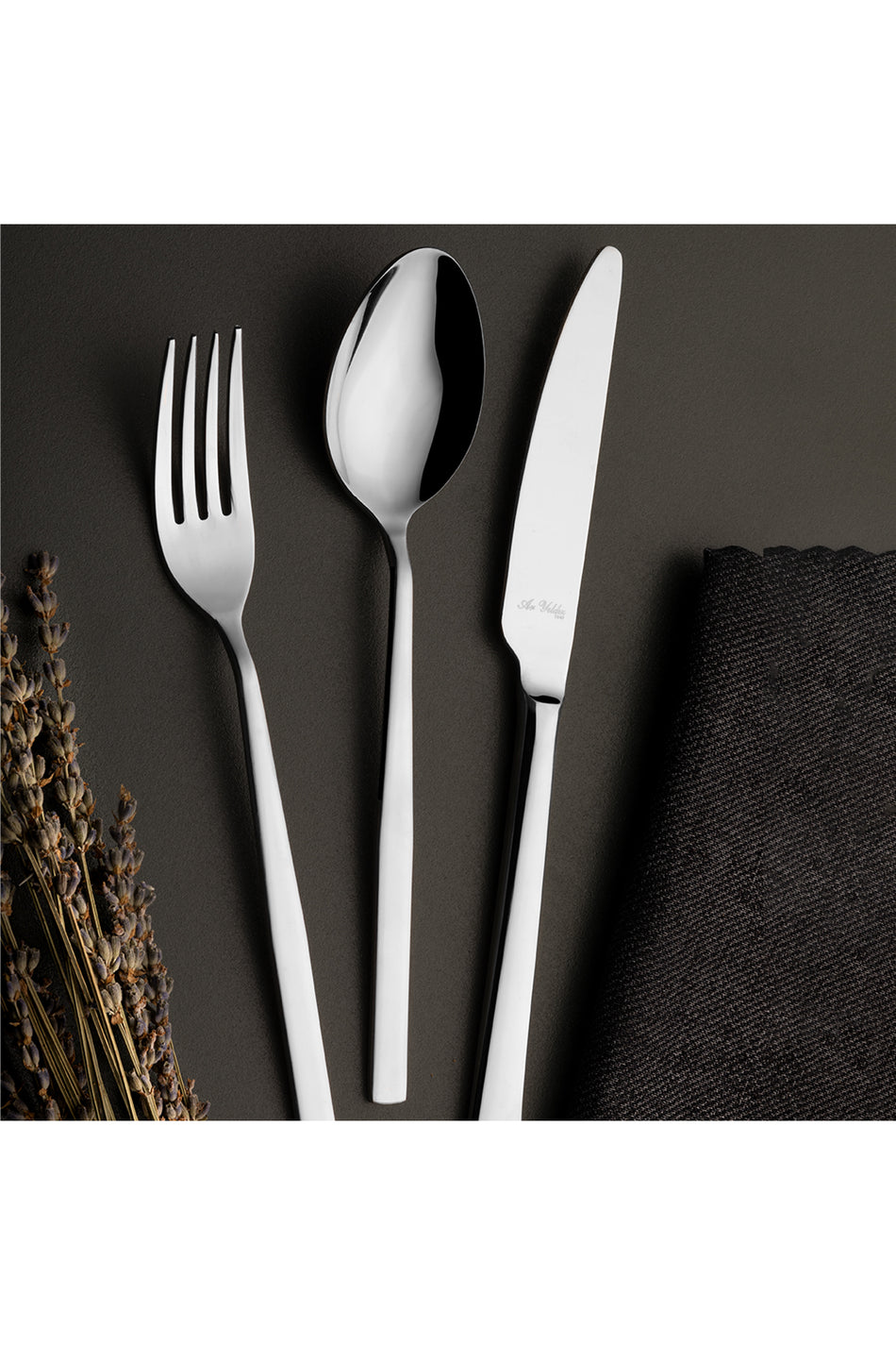 Aryildiz blanca Plain 24 Piece 6 Place Setting Flatware Set - MALLTURK